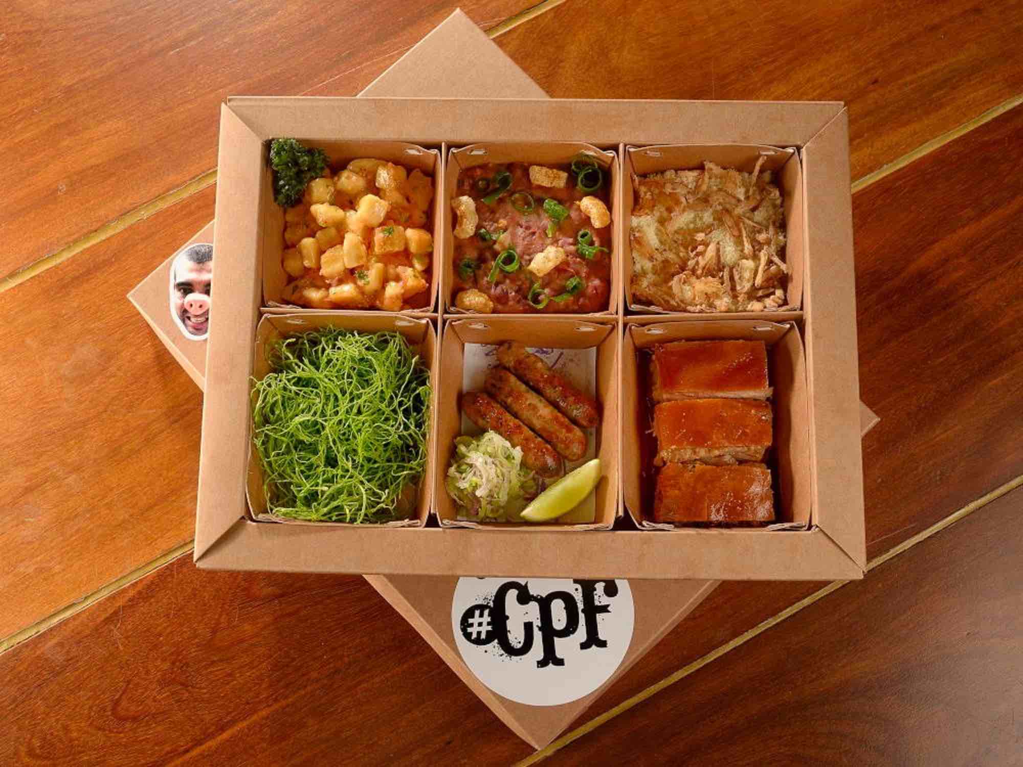 #CPF – Caixa Prato Feito no novo delivery do incrível A Casa do Porco (Foto: divulgação)