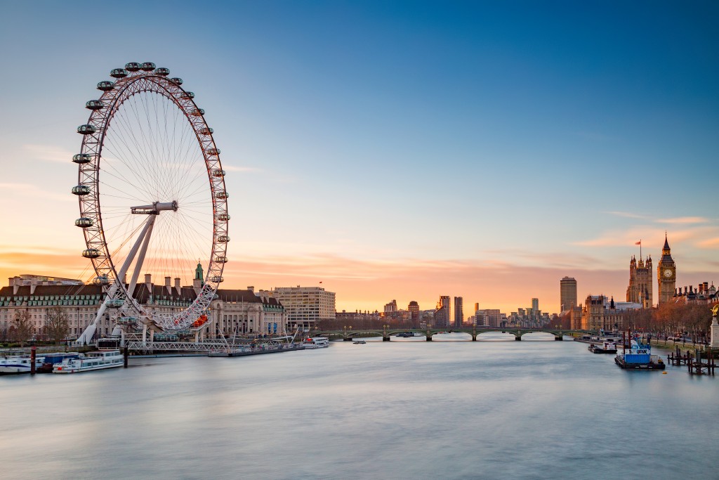 Visão de Londres, com destaque para a London Eye