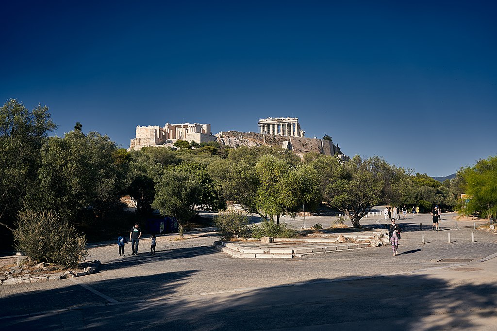 Área de pedestres da Acrópole de Atenas